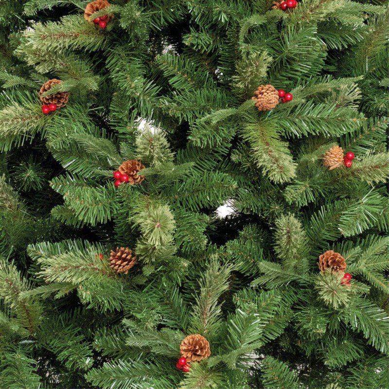 Albero di Natale con pigne e bacche 210 cm Gordon | Xone