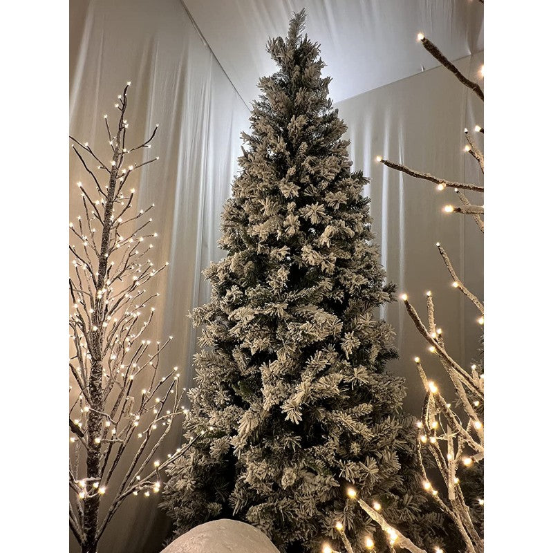 Albero di Natale artificiale Kettinson Slim Innevato, folto e robusto | Xone