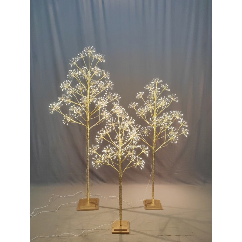 Albero Luminoso a LED con Bacche Dorate Decorative | Xone