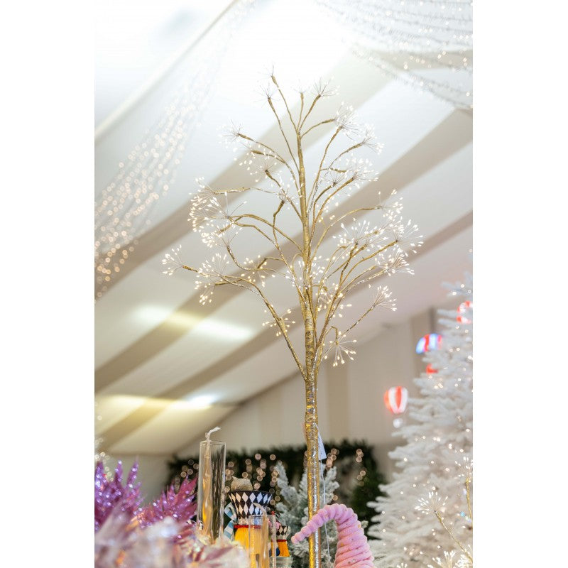 Albero Luminoso a LED con Bacche Dorate Decorative | Xone