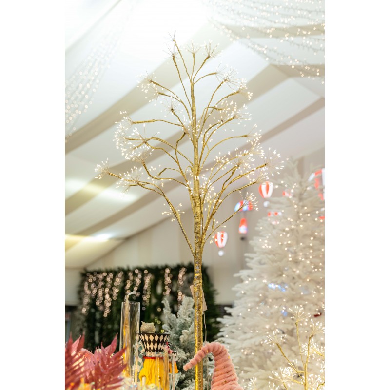 Albero Luminoso a LED con Bacche Dorate Decorative | Xone