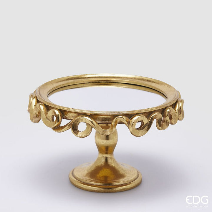 Alzatina natalizia decorativa con balze oro | EDG