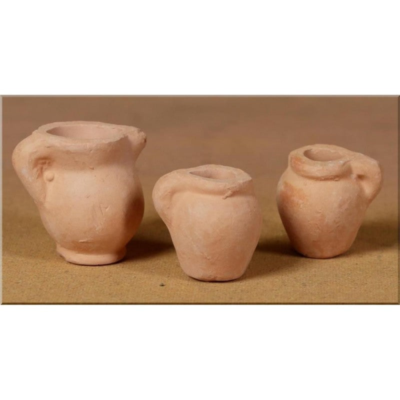 Anfore in terracotta per presepe 3 cm Rossi Rosa
