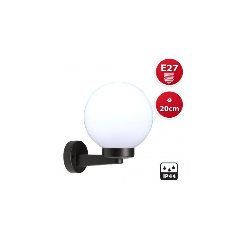 Applique con sfera per esterno bianco