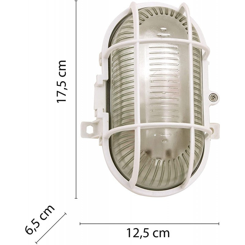 Applique a Parete ovale da esterno