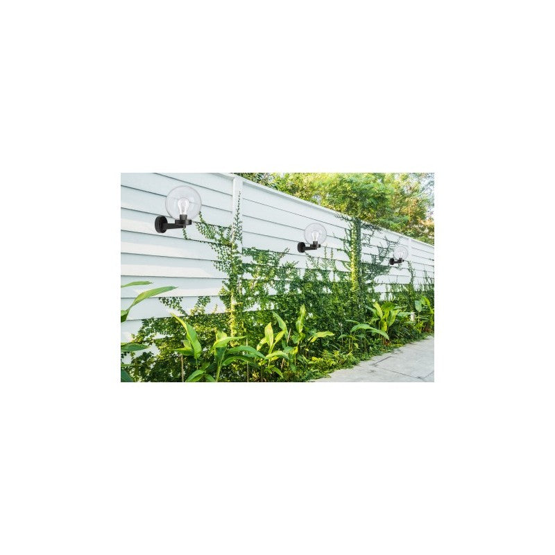 Applique con sfera per esterno trasparente