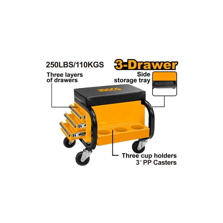 Carrello con Sedile e Cassetti