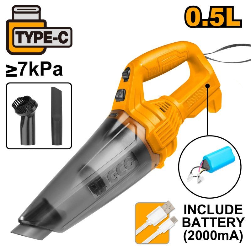 Aspirapolvere cordless 12v con cavo di ricarica Type C - Perrone Shop
