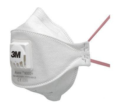 Respiratore 3M Aura 9332+ FFP3 con Valvola | Mascherina Antipolvere Professionale - Perrone Shop
