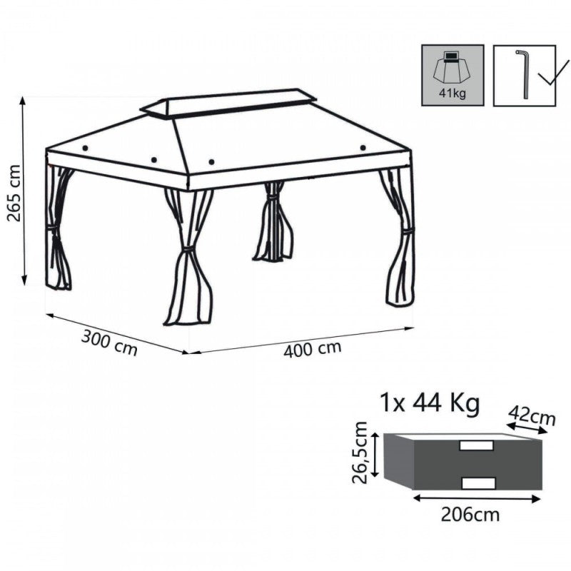 Gazebo Avana 3x4 | Cosma