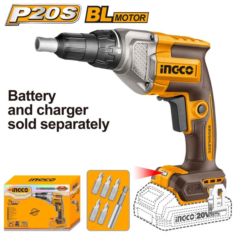 Avvitatore a batteria in cartongesso 20V NUDO - Perrone Shop