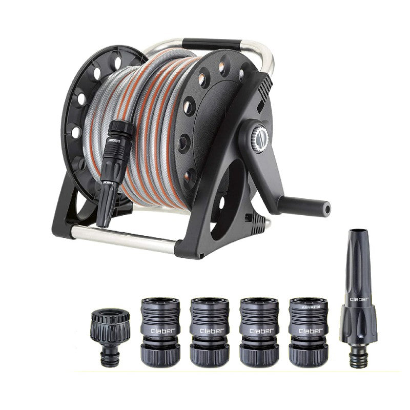 Kit avvolgitubo Claber Aquapony con tubo e accessori