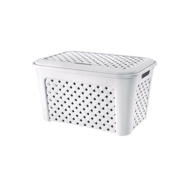 Cesto Portabiancheria Arianna con coperchio 48L