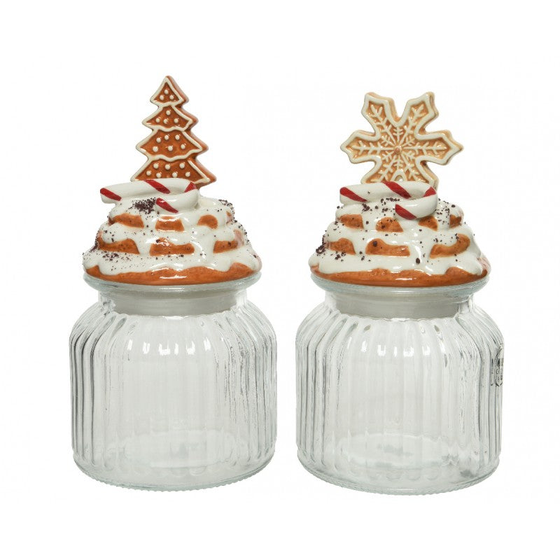 Barattolo Vetro con Tappo Natalizio