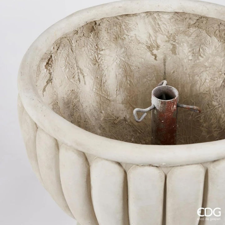 Base a coppa avorio per albero H46 cm EDG