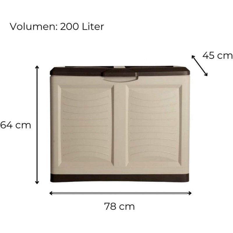 Baule Mettitutto tortora 200l