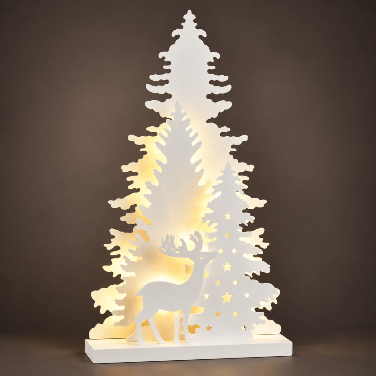 Paesaggio LED Foresta Natalizia con Cervo 5 x 22 x 36 cm | Kaemingk - Perrone Shop