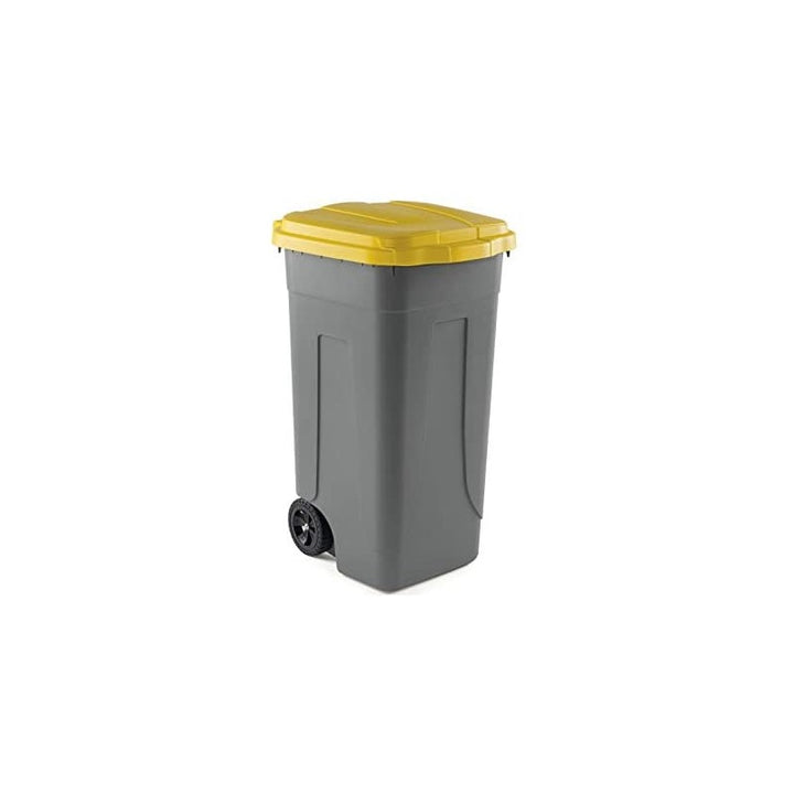Bidone carrellato giallo 100 LT