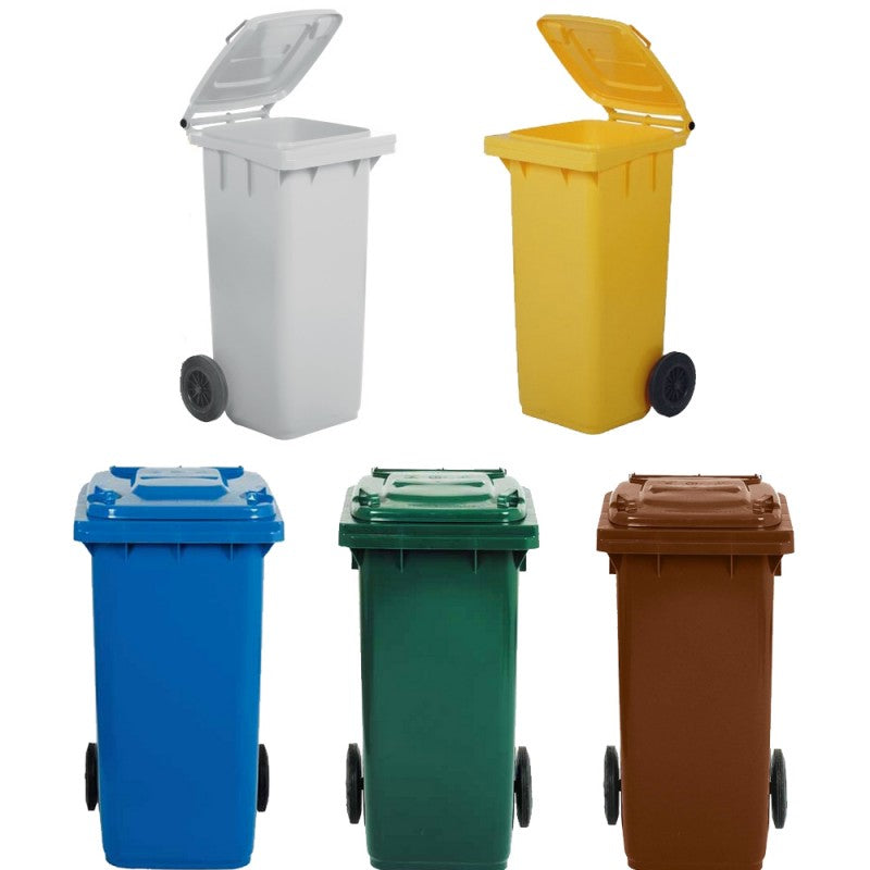 Bidone per raccolta differenziata 120 lt