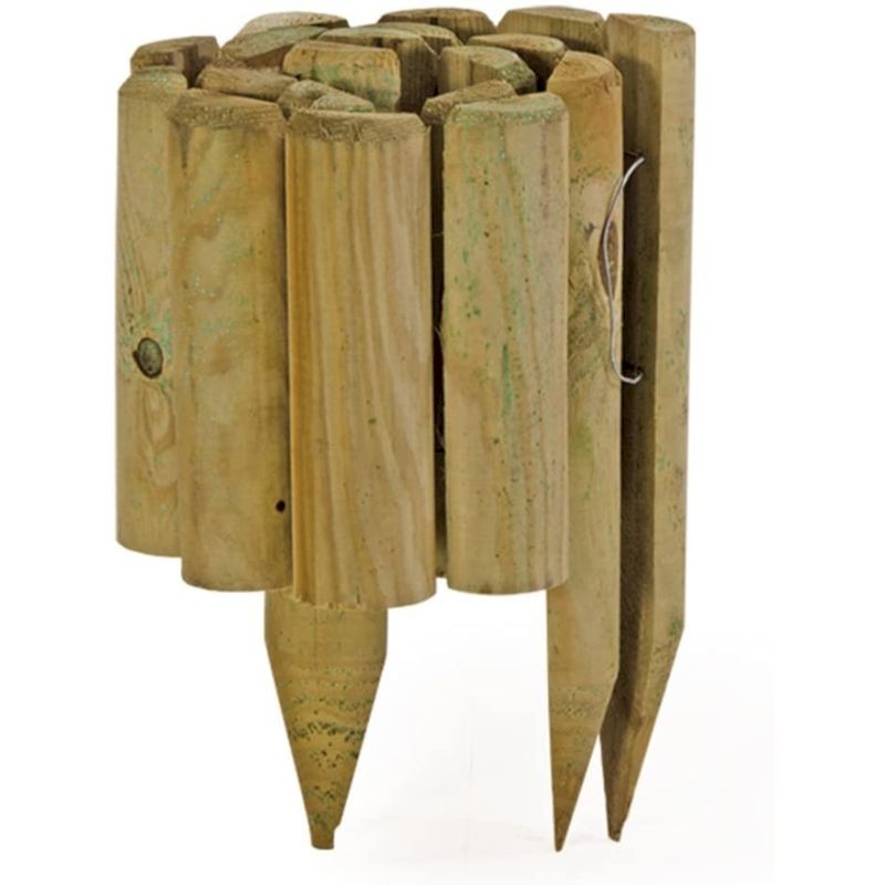Bordura per aiuole in legno 110x5x20/35h cm Verdelook