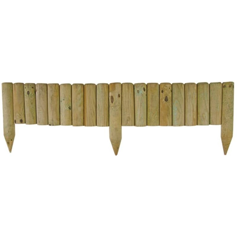 Bordura per aiuole in legno 110x5x20/35h cm Verdelook