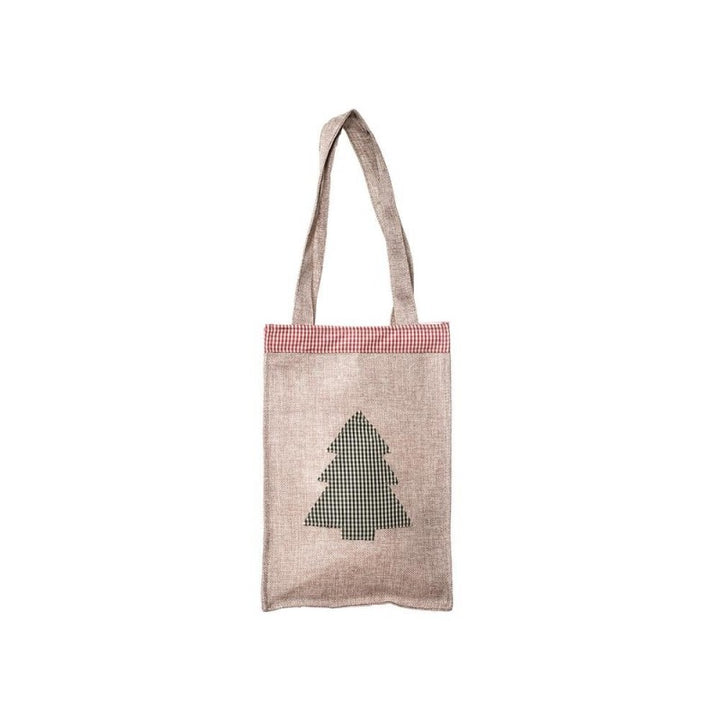 Borsa juta borgogna verde