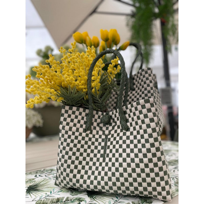 Borsa Plastificata Bicolore