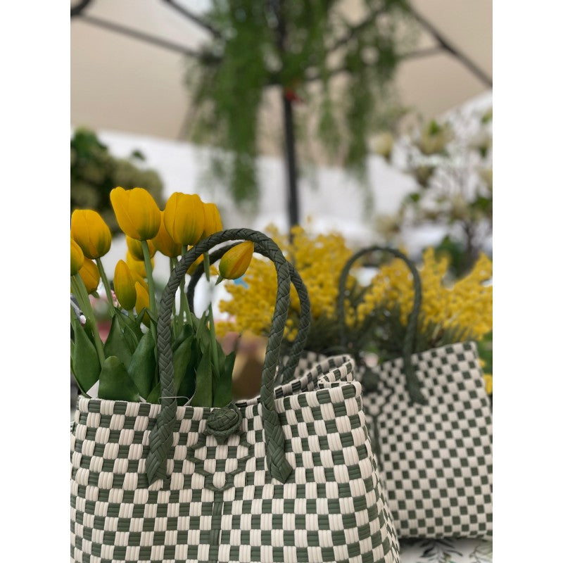 Borsa Plastificata Bicolore