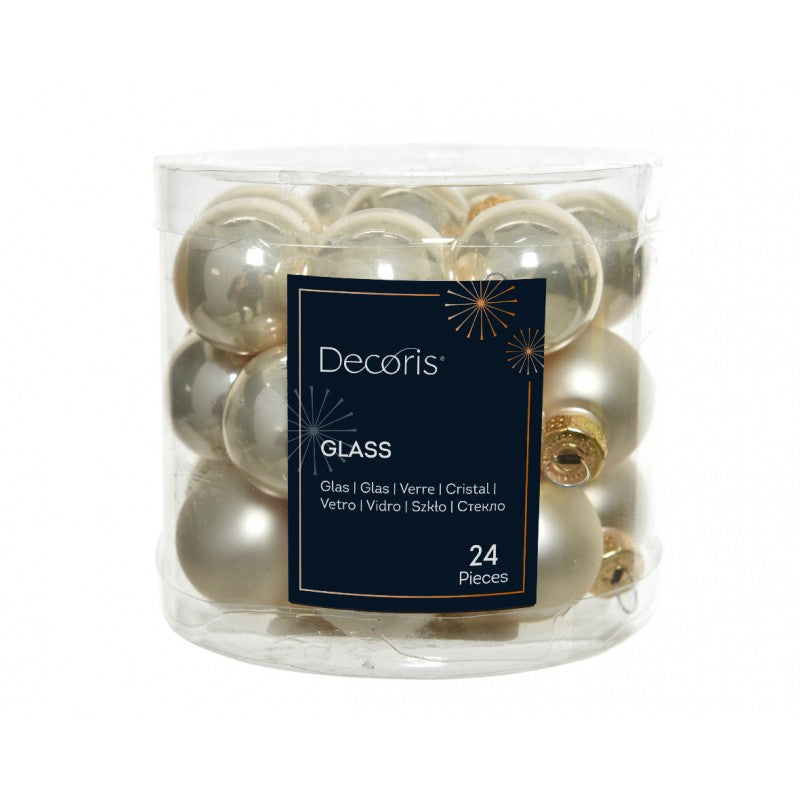 Box 24 Palle di Natale in Vetro D 2,5 cm