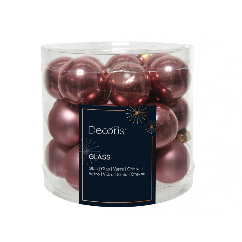 Box 24 Palle di Natale in Vetro D 2,5 cm