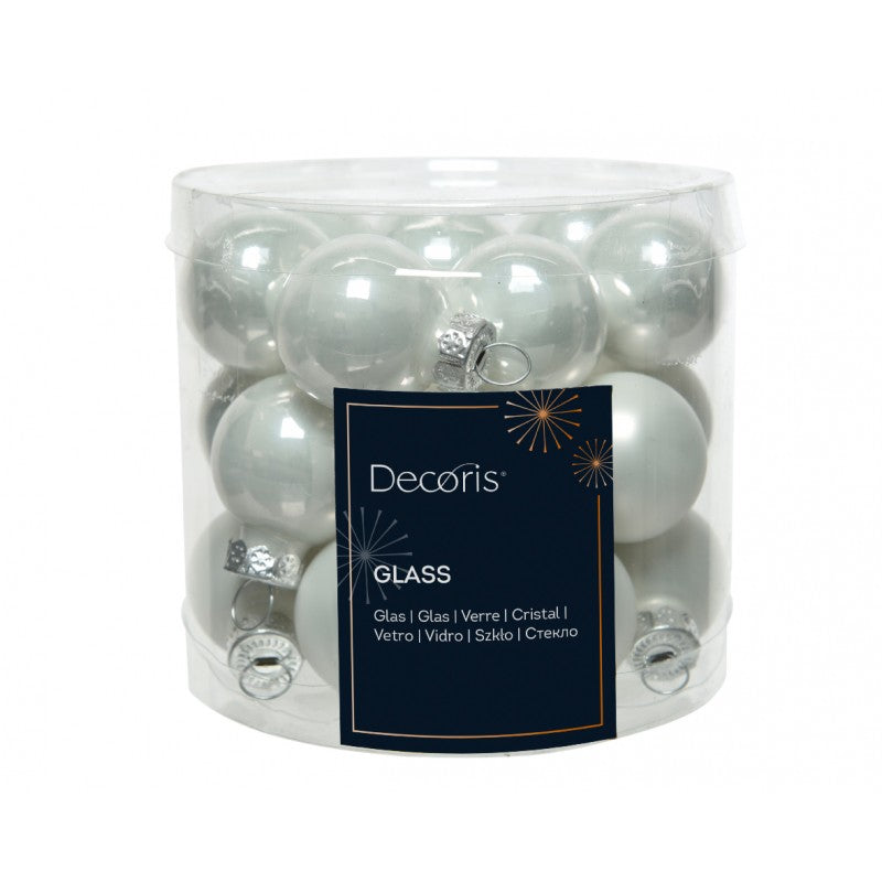 Box 24 Palle di Natale in Vetro D 2,5 cm