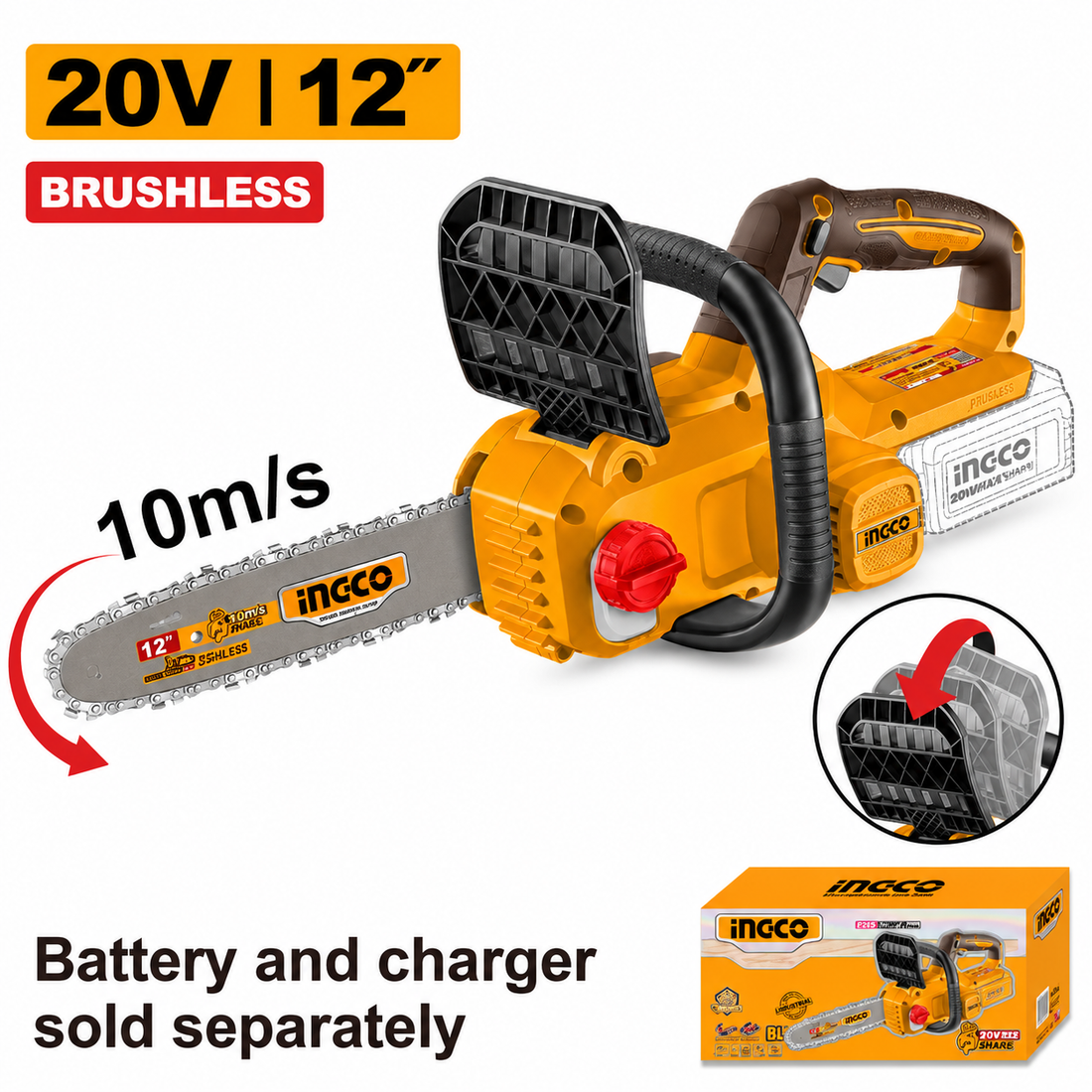 Elettrosega 20V 12POLL Brushless 10M/S nudo