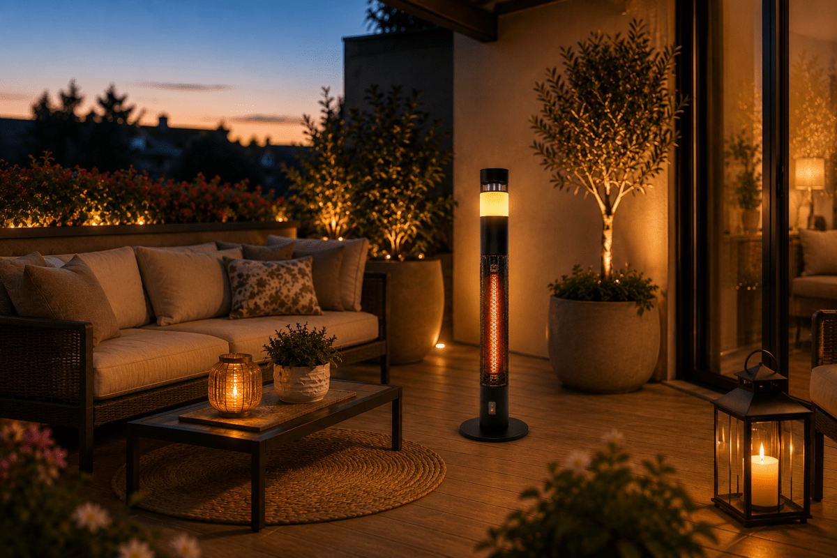 Stufa elettrica a torre Xone 1500W con LED