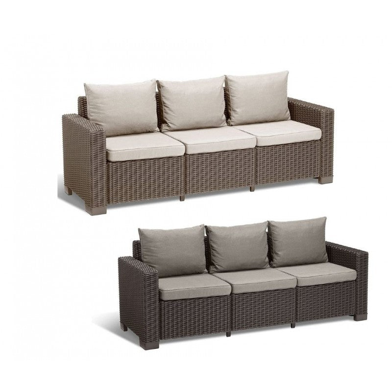 Divano California 3 posti con cuscino | Keter