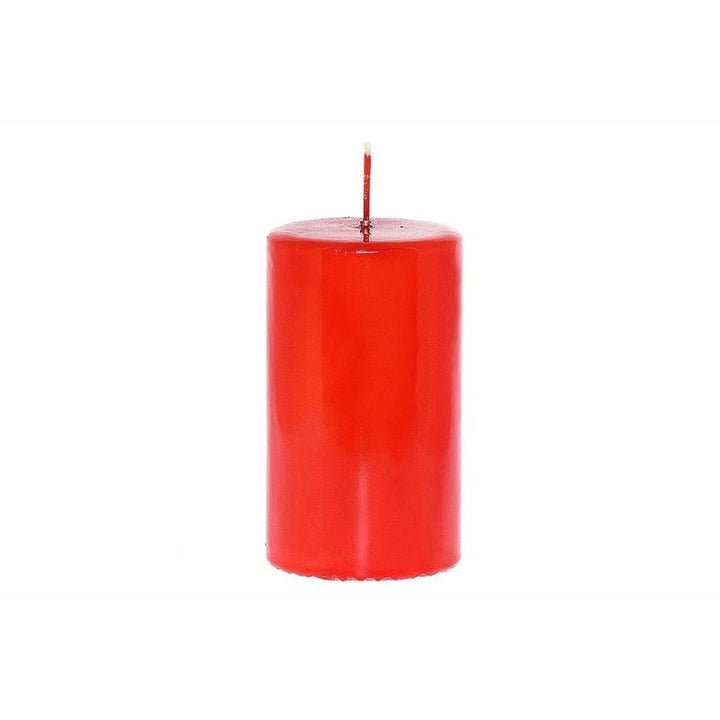 Candela pillar " lucid " h cm 15 x d 9 colore rosso