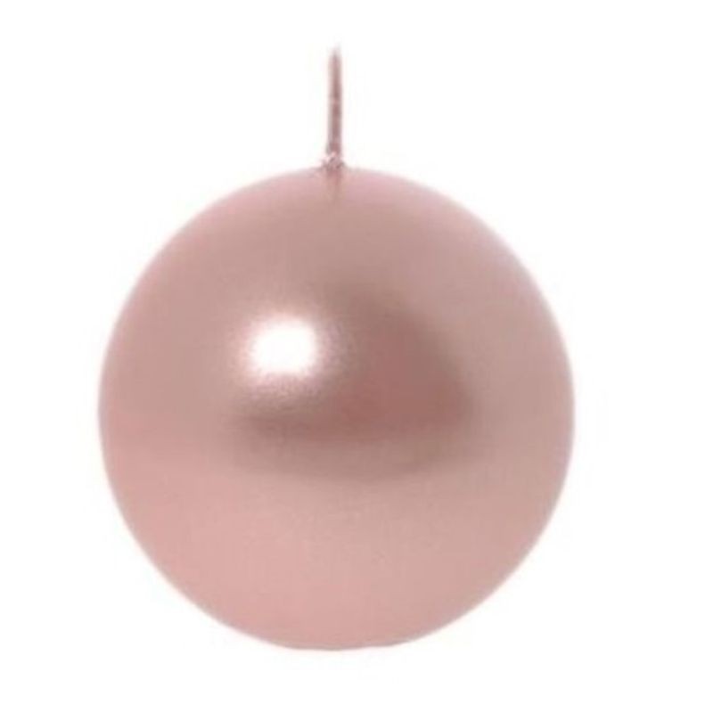 Candela sfera metallica 8cm