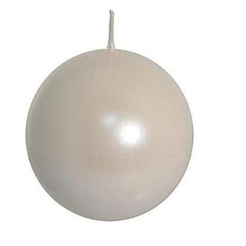 Candela sfera metallica 8cm