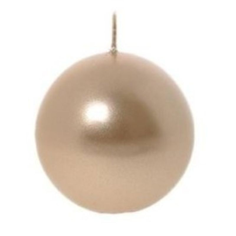 Candela sfera metallica 8cm