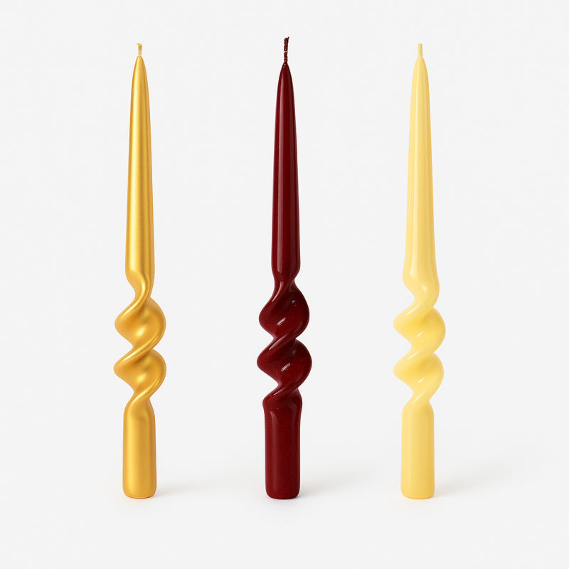 Candela Spirale Lucida H25cm | Mercury