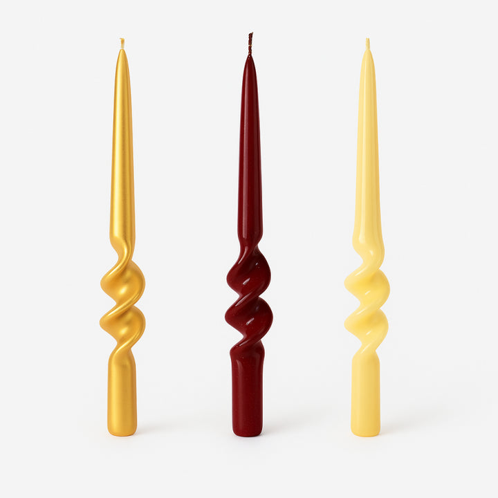 Candela Spirale Lucida H25cm | Mercury