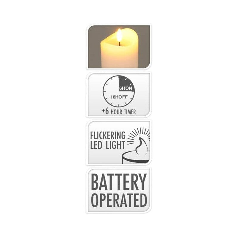 Set 3 candele led a batteria