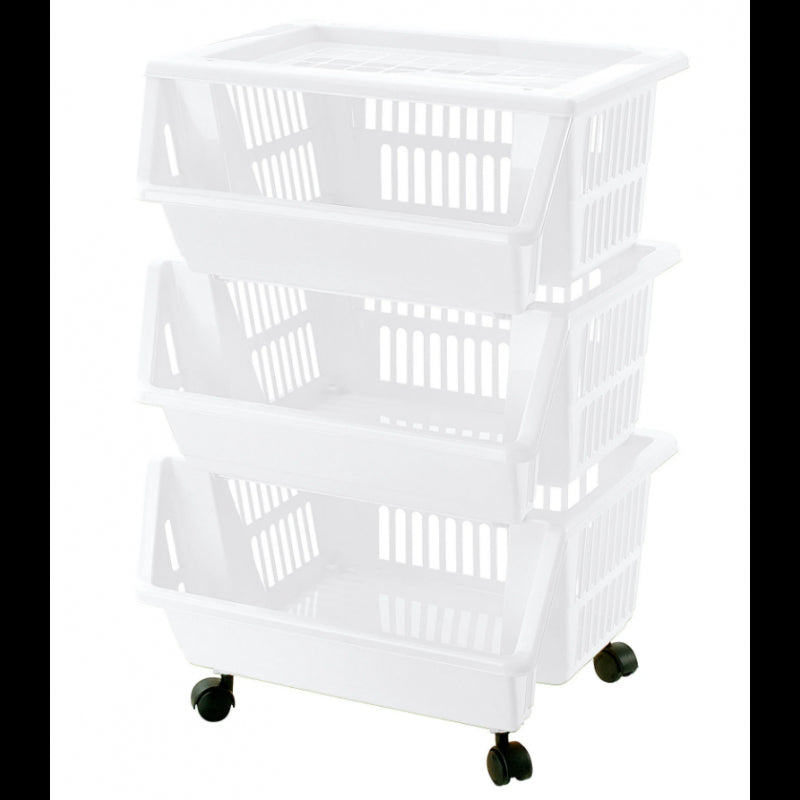 Carrello da cucina portaverdure bianco