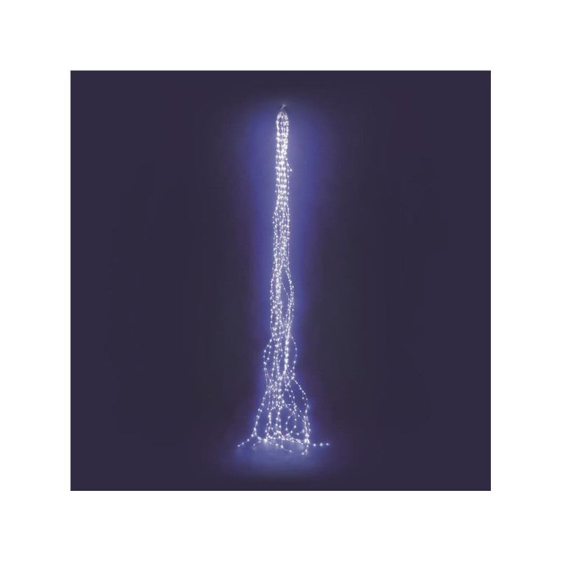 Cascata 900 LED Metal Silver a luce fissa Lotti