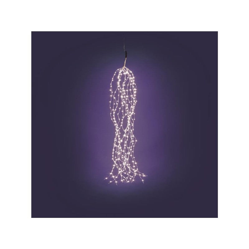 Cascata 900 LED Metal Silver a luce fissa Lotti