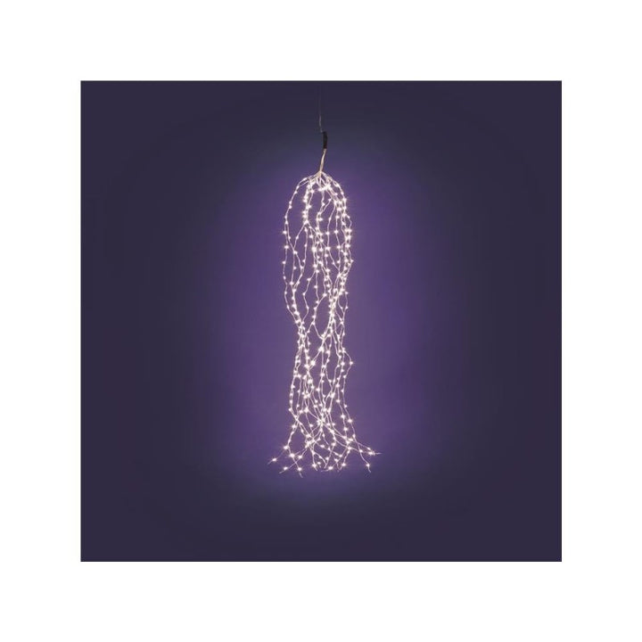 Cascata 900 LED Metal Silver a luce fissa Lotti