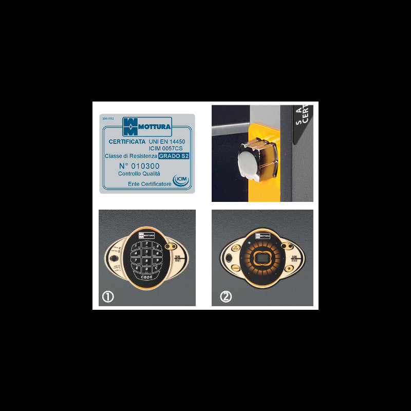 Cassaforte con chiusura a combinazione elettrica