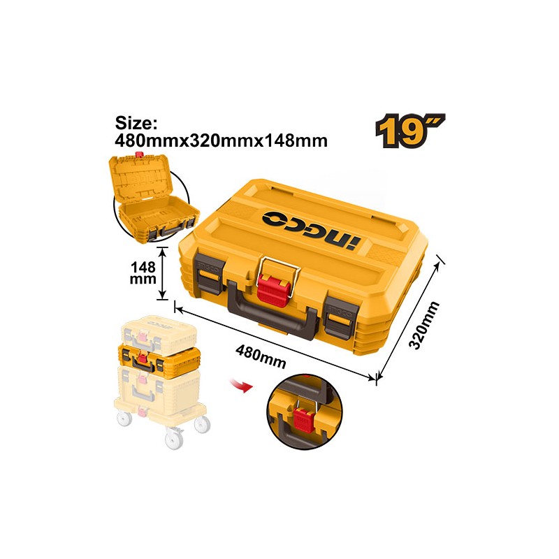 Cassetta Porta Utensili Impilabile 16" / 19" in Plastica PP