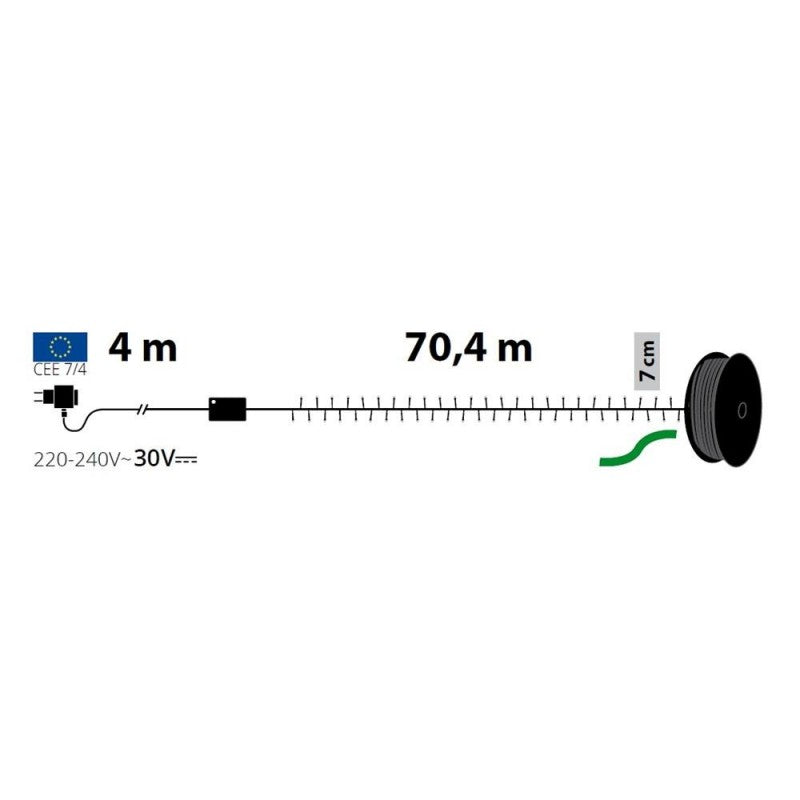 Catena 1000 LED bianco freddo con controller Lotti