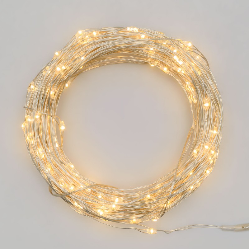 Luci di Natale 200 microled bianco caldo Lotti