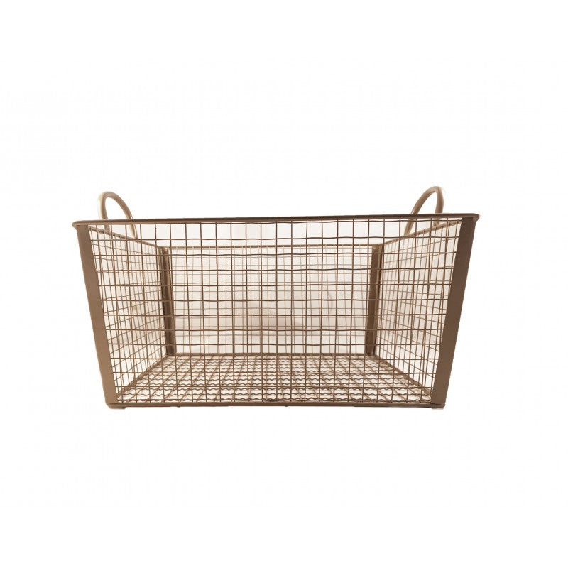 Cestino Portaoggetti in metallo oro